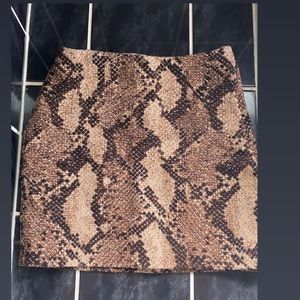 H&M snake skin fitted skirt